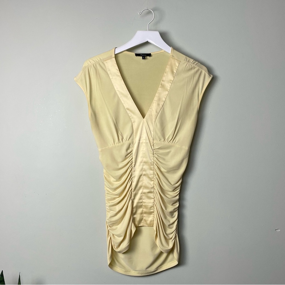 Yellow Ruched Blouse / Size S